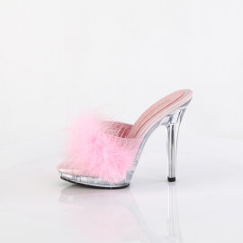 Fabulicious LIP-101-8 Mules Trasparente Rosa EU-41 / US-11