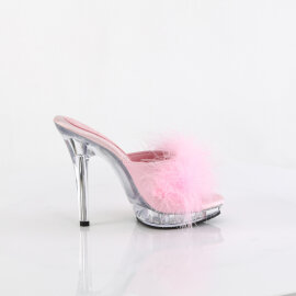 Fabulicious LIP-101-8 Mules Trasparente Rosa EU-41 / US-11