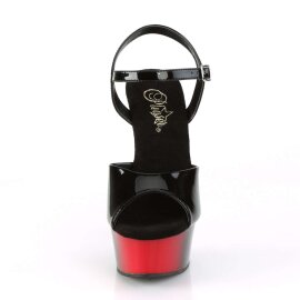 Pleaser Sandali DELIGHT-609BR Vernice Nero/Rosso-Nero EU-41 / US-11