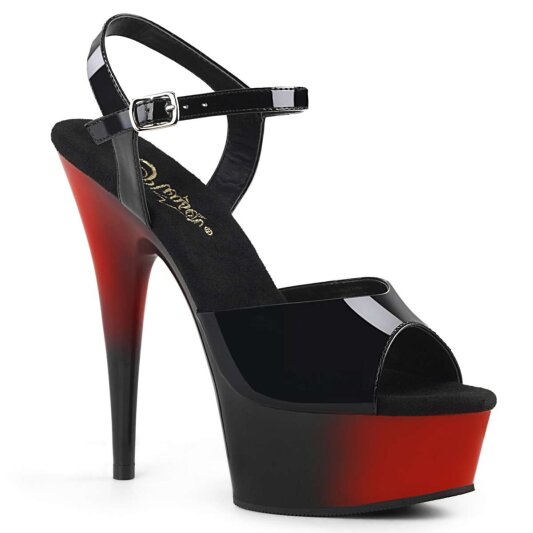 Pleaser Sandali DELIGHT-609BR Vernice Nero/Rosso-Nero EU-35 / US-5