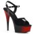 Pleaser Sandali DELIGHT-609BR Vernice Nero/Rosso-Nero EU-35 / US-5