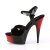 Pleaser Sandali DELIGHT-609BR Vernice Nero/Rosso-Nero EU-35 / US-5
