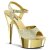 Pleaser Sandali DELIGHT-609G Dorato Multi Glitter/Oro Cromato EU-41 / US-11