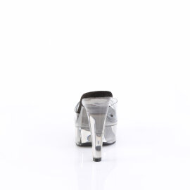 Fabulicious MARTINI-501 Mules Con Plateau Trasparente Fumo Nero EU-39 / US-9