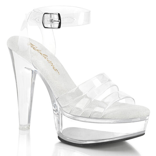 Fabulicious MARTINI-505 Sandali Con Plateau Trasparente EU-36 / US-6