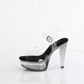 Fabulicious MARTINI-508 Sandali Con Plateau Trasparente Fumo Nero EU-37 / US-7
