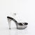 Fabulicious MARTINI-508 Sandali Con Plateau Trasparente Fumo Nero EU-39 / US-9