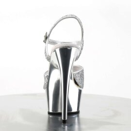 Pleaser Sandali DELIGHT-609G Argento Multi Glitter/Argento Cromato EU-35 / US-5