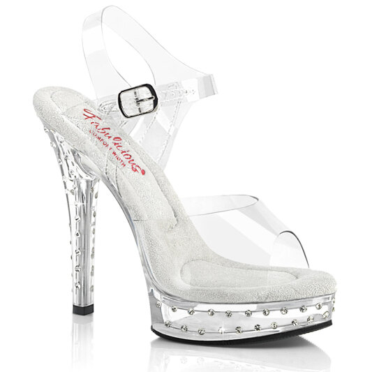 Fabulicious MAJESTY-508SDT Sandali Con Plateau Trasparente EU-39 / US-9