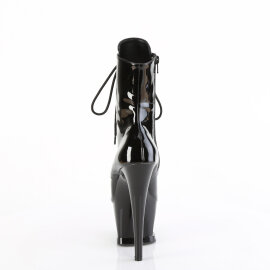 Pleaser MOON-1020DIA Stivaletti Con Plateau Similpelle Nero EU-36 / US-6