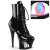 Pleaser MOON-1020DIA Stivaletti Con Plateau Similpelle Nero EU-38 / US-8