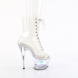 Pleaser MOON-1021C-DIA Stivaletti Con Plateau Trasparente EU-37 / US-7