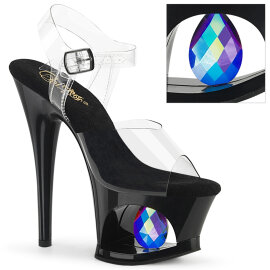 Pleaser MOON-708DIA Sandali Con Plateau Vernice Nero...
