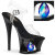 Pleaser MOON-708DIA Sandali Con Plateau Vernice Nero EU-35 / US-5