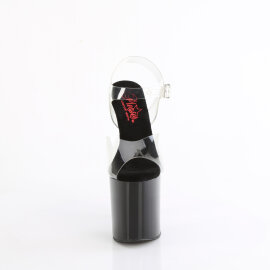 Pleaser NAUGHTY-808 Sandali Con Plateau Trasparente Nero EU-37 / US-7