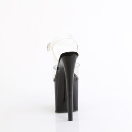 Pleaser NAUGHTY-808 Sandali Con Plateau Trasparente Nero EU-37 / US-7