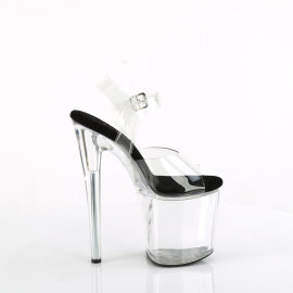 Pleaser NAUGHTY-808 Sandali Con Plateau Trasparente EU-38 / US-8