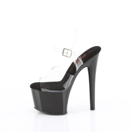 Pleaser PASSION-708 Sandali Con Plateau Trasparente Nero EU-38 / US-8