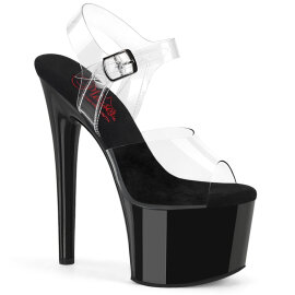 Pleaser PASSION-708 Sandali Con Plateau Trasparente Nero...