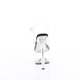 Pleaser PASSION-708 Sandali Con Plateau Trasparente Nero Trasparente EU-35 / US-5