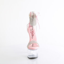 Pleaser PASSION-727RS Sandali Con Plateau Strass Argento...