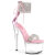 Pleaser PASSION-727RS Sandali Con Plateau Strass Argento EU-38 / US-8