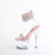 Pleaser PASSION-727RS Sandali Con Plateau Strass Argento EU-38 / US-8