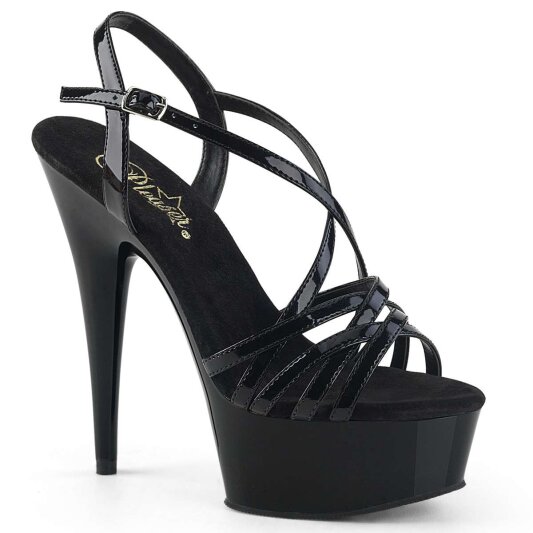 Pleaser Sandali DELIGHT-613 Vernice Nero/Nero EU-35 / US-5