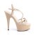 Pleaser Sandali DELIGHT-613 Vernice Nude/Nude EU-37 / US-7