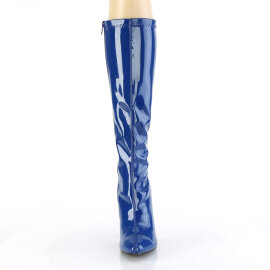 Pleaser SEDUCE-2000 Stivali Al Ginocchio Vernice Blu...