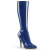 Pleaser SEDUCE-2000 Stivali Al Ginocchio Vernice Blu EU-37 / US-7