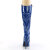 Pleaser SEDUCE-2000 Stivali Al Ginocchio Vernice Blu EU-37 / US-7