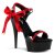 Pleaser Sandali DELIGHT-615 Nero-Rosso/Nero EU-40 / US-10
