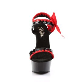 Pleaser Sandali DELIGHT-615 Nero-Rosso/Nero EU-35 / US-5