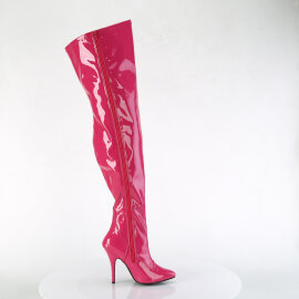 Pleaser SEDUCE-3000WC Stivali Sopra Il Ginocchio Vernice Rosa EU-37 / US-7