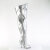 Pleaser SEDUCE-3000WC Stivali Sopra Il Ginocchio Metallizzato Similpelle Argento EU-38 / US-8