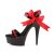 Pleaser Sandali DELIGHT-615 Nero-Rosso/Nero EU-37 / US-7