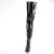 Pleaser SEDUCE-4000 Stivali Sopra Il Ginocchio Vernice Nero EU-43 / US-13