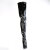 Pleaser SEDUCE-4000 Stivali Sopra Il Ginocchio Vernice Nero EU-37 / US-7
