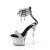 Pleaser SKY-327RSI Sandali Con Plateau Strass Argento Nero EU-35 / US-5