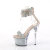 Pleaser SKY-327RSI Sandali Con Plateau Strass Argento Beige EU-35 / US-5
