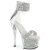 Pleaser SKY-327RSI Sandali Con Plateau Strass Argento EU-39 / US-9