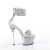 Pleaser SKY-327RSI Sandali Con Plateau Strass Argento EU-35 / US-5