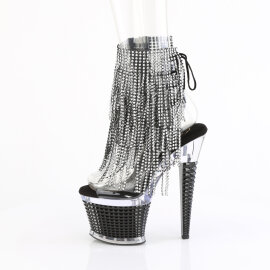 Pleaser SPECTATOR-1017RSF Sandali Con Plateau Trasparente Strass Nero EU-37 / US-7