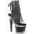 Pleaser SPECTATOR-1017RSF Sandali Con Plateau Trasparente Strass Nero EU-37 / US-7