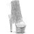 Pleaser SPECTATOR-1017RSF Sandali Con Plateau Cromato Trasparente Strass Argento EU-37 / US-7