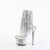 Pleaser SPECTATOR-1017RSF Sandali Con Plateau Cromato Trasparente Strass Argento EU-37 / US-7
