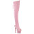 Pleaser SPECTATOR-3030 Stivali Sopra Il Ginocchio Con Plateau Similpelle Trasparente Rosa EU-37 / US-7
