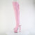 Pleaser SPECTATOR-3030 Stivali Sopra Il Ginocchio Con Plateau Similpelle Trasparente Rosa EU-37 / US-7