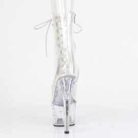 Pleaser STARDUST-1021C-7 Stivaletti Con Plateau Trasparente Strass Trasparente EU-35 / US-5
